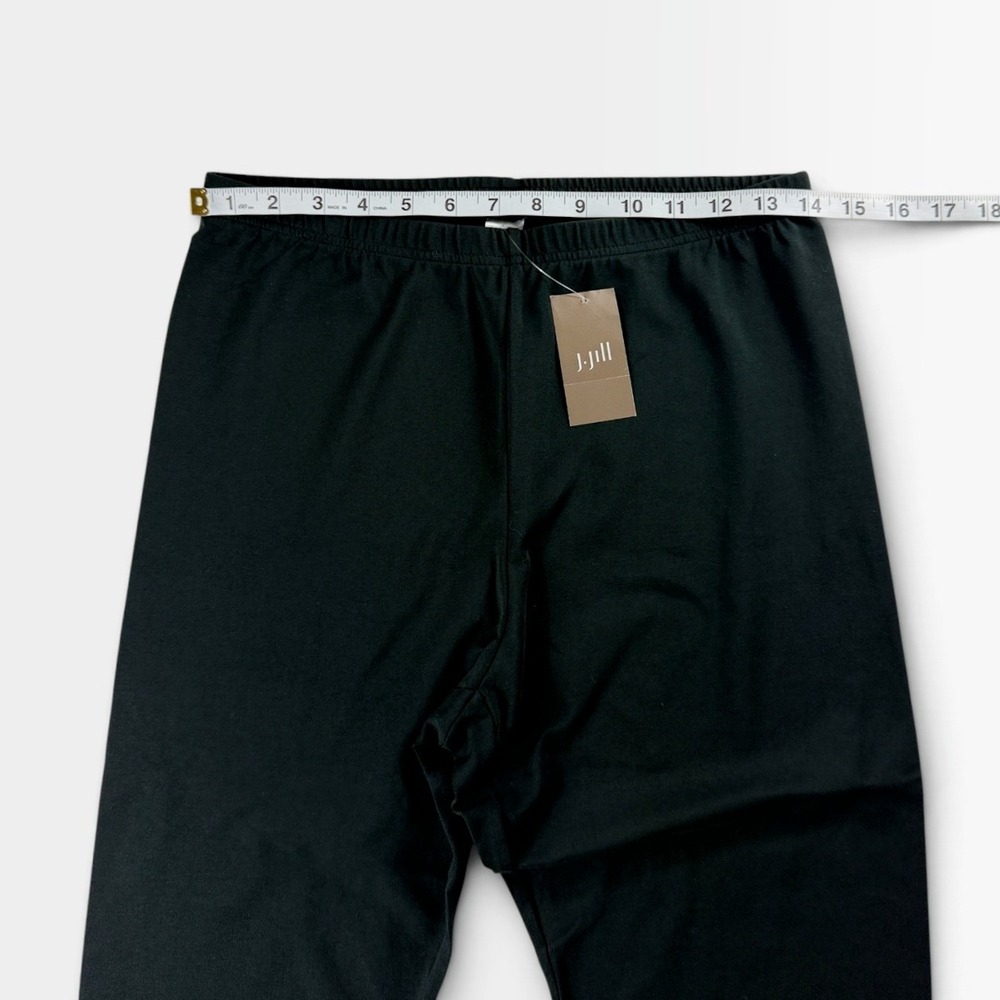 J. Jill Pima Ankle Leggings Womens Medium Black Cotton Lycra Stretch NWT - Picture 6 of 9